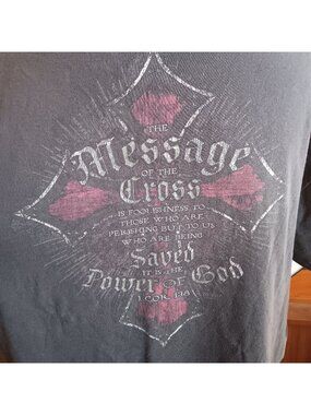 Kerusso Message Of The Cross Men's 2XL Y2K Vtg T-shirt Delta Pro Weight Christ